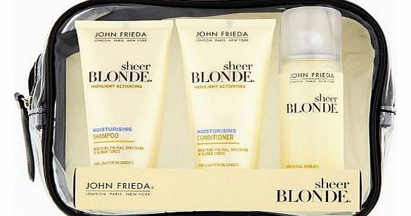 John Frieda Sheer Blonde Travel Bag Inc Shampoo, Conditioner 
