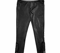 8yrs girls black wet look legging