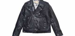 Boys 14yrs black leather jacket