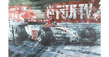 Japanese Hero - Takuma Sata - 2003 Japanese Grand Prix - High Quality Canvas Print - Gicle Canvas
