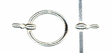 John Lewis 12mm Toggle Clasp, Pack of 5, Silver