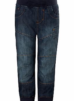 John Lewis Boy Elasticated Waist Denim Jeans, Blue