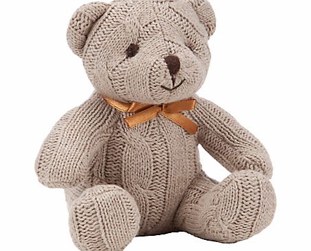 John Lewis Cable Knit Bear, Brown