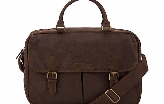 John Lewis Cambridge PU Work Bag, Brown