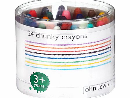 John Lewis Chunky Crayons, Pack of 24
