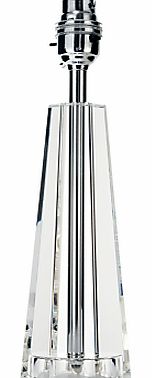John Lewis Clear Faceted Glass Lamp Base, Small