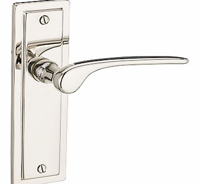 Como Lever Latch, Polished Nickel, Pair