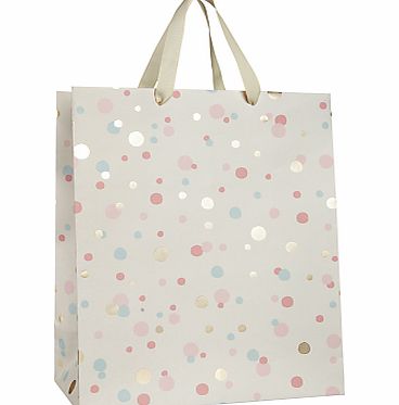 John Lewis Confetti Gift Bag, White, Medium