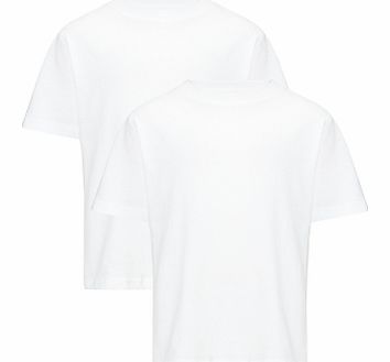 John Lewis Cotton T-Shirt, Pack of 2, White