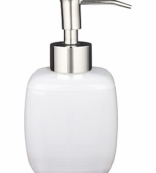 John Lewis Cubi Soap Pump, White
