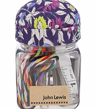 John Lewis Daisychain Print Sewing Jar, Multi