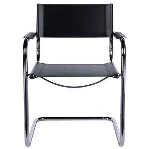 Delta Leather Chair- Black