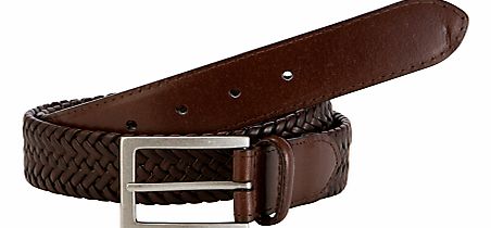Elastic Plait Leather Belt