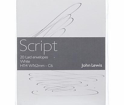 John Lewis Envelopes, White, Pack of 20