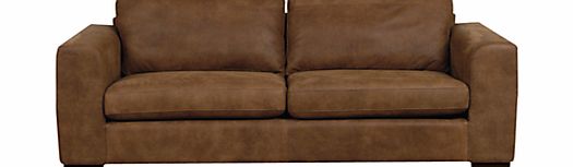 Felix Large Leather Sofa with Dark Legs