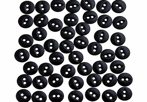 John Lewis Fish Eye Buttons, 11mm, Pack of 50