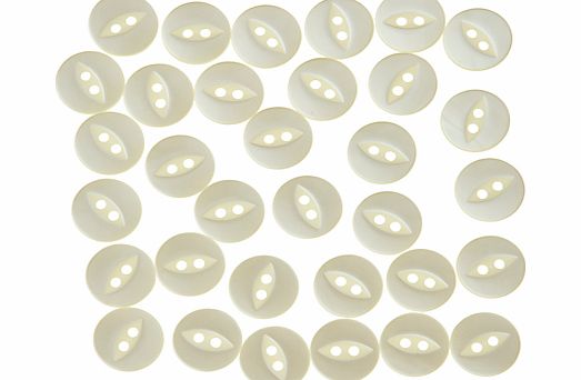 John Lewis Fish Eye Buttons, 14mm, Pack of 35