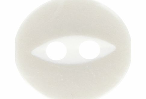 John Lewis Fish Eye Buttons, Pack of 8, White