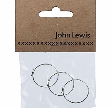 John Lewis Flat Pad Rings, Pack of 3
