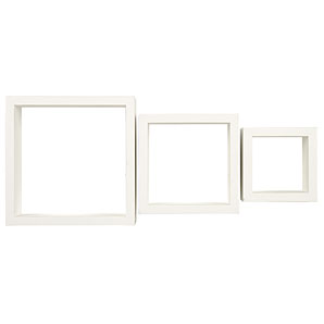 Geo Open Cube Shelves- Set of 3- White