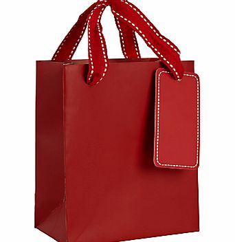 John Lewis Gift Bag, Red, Small