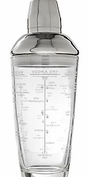 Glass Recipe Cocktail Shaker