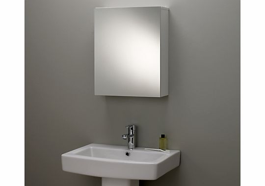 John Lewis Gloss Single Mirrored Bathroom Cabinet