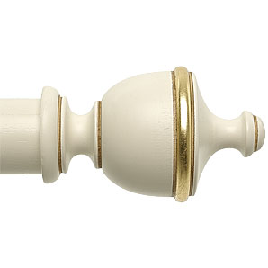 Gold Vase Finial- Antiqued Cream- Dia.45mm