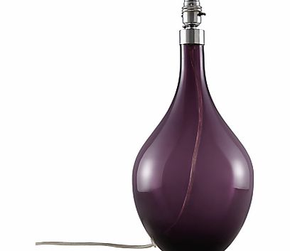 John Lewis Hansel Glass Lamp Base, Purple