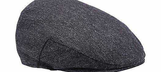 Herringbone Tweed Hat, Grey