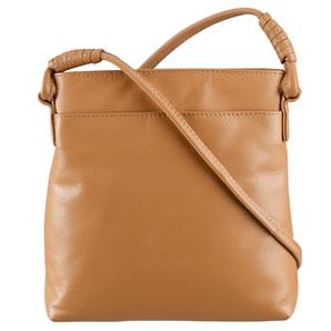 Leather Across Body Bag- Camel