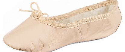 John Lewis Leather Ballet Shoes, Salmon