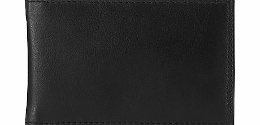 John Lewis Leather Travel Card Holder, Black