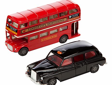 London Bus and Taxi Vehicle Set
