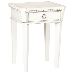 Louisa Bedside Table- Soft White