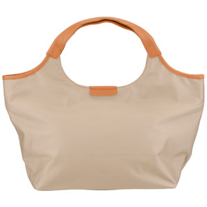 Nylon and Leather Bag- Tan- Large