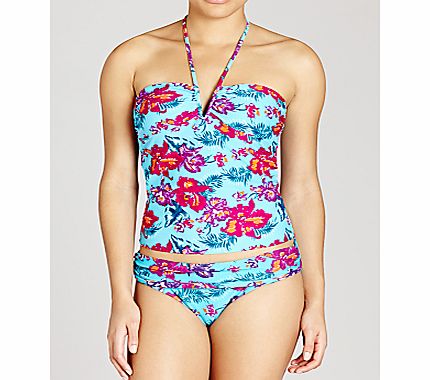 John Lewis Orchid Tankini Top, Blue Floral