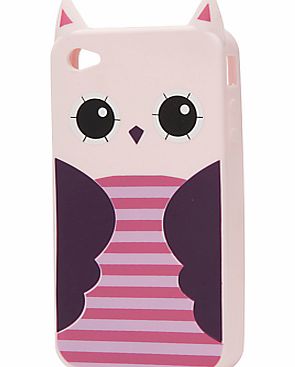 John Lewis Owl Phone Case, Pink/Purple