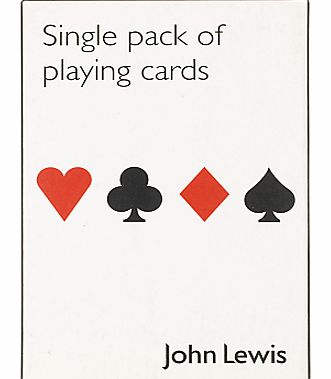 John Lewis Pack of Playing Cards, Single