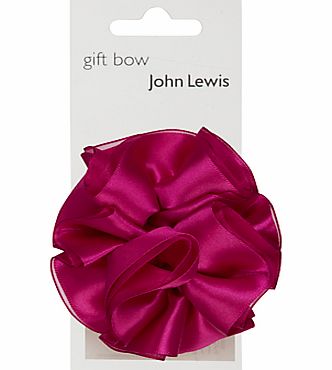 John Lewis Peony Gift Bow, Satin, Fuchsia