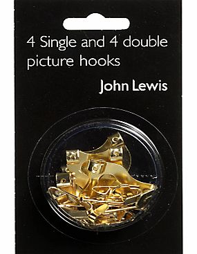 John Lewis Picture Hooks and Pins, Set of 8