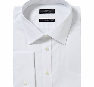 Pima Cotton Double Cuff Shirt, White