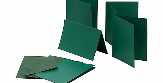 John Lewis Plain Cards and Envelopes, Pack of