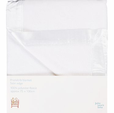 John Lewis Pram/Crib Satin Edge Baby Blanket