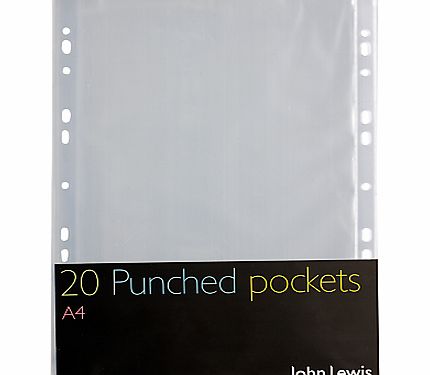 John Lewis Punched Pockets, Pack of 20