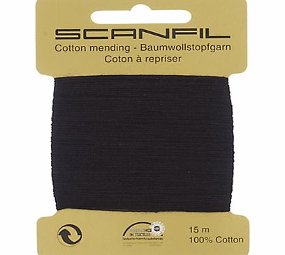 John Lewis Scanfil Mending Cotton, Black