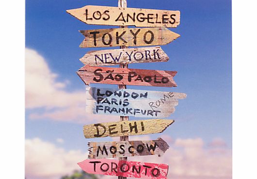 John Lewis Signpost with Multiple Destinations Greeting Card