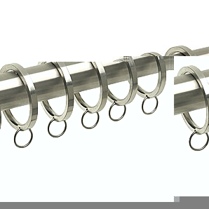 Stainless Steel Curtain Rings, Pack of 6, 25mm