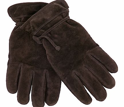 Suede Pull Cord Gloves