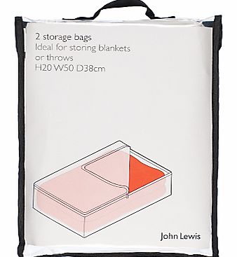 John Lewis Transparent Blanket Bags, Pack of 2